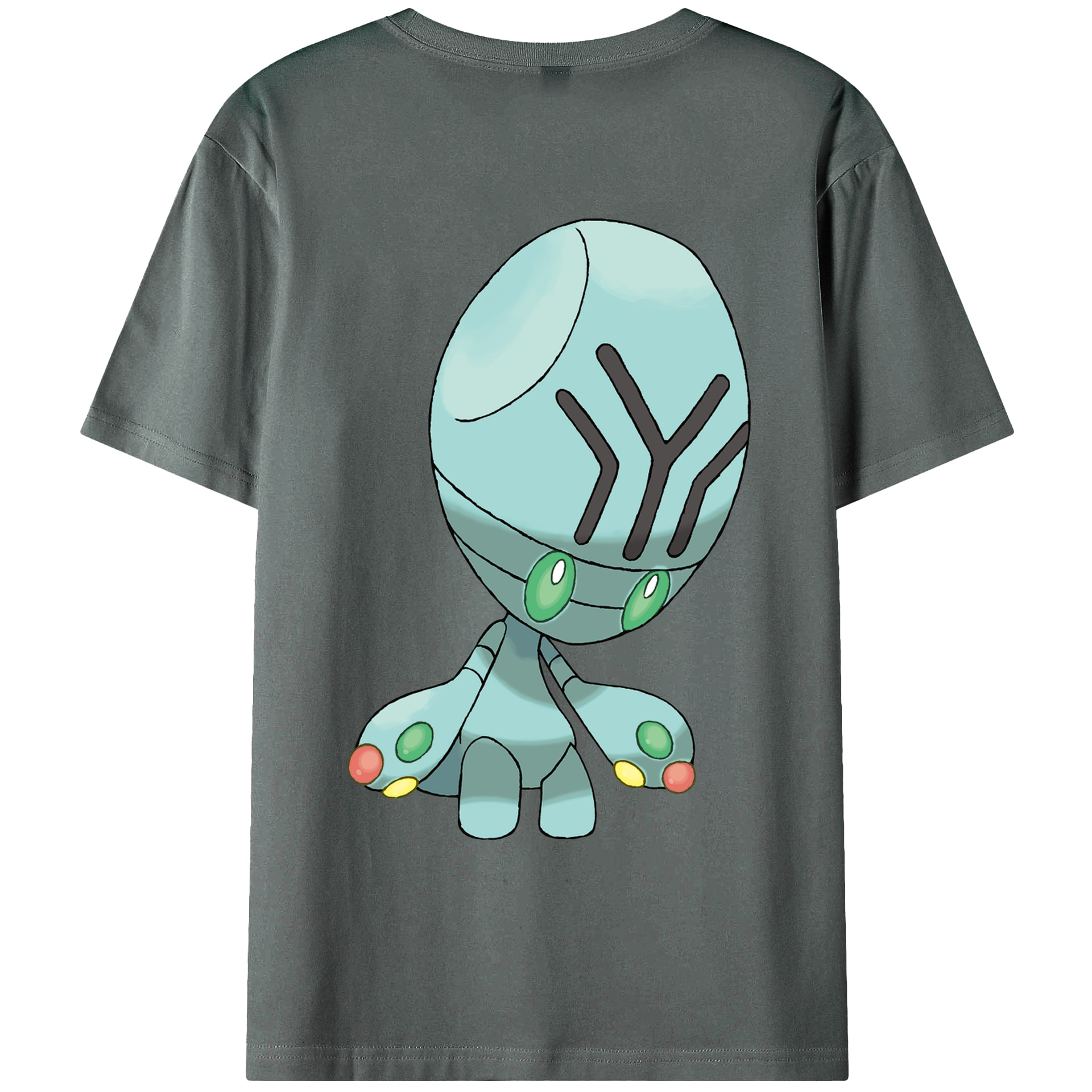 （画像用） ポケットモンスター Pokémon 綿100％ メンズ半袖Tシャツ（バックプリント） 通気性